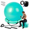 Relaxdays Palla da ginnastica, taglie e colori | con fasce, pompa, anello, anti-scoppio, palla fitness per yoga & pilates, palla ufficio