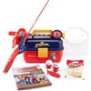 Shakespeare Kit Pesca Bambini Canna e Mulinello - Disney e altro | Set Completo Per Iniziare | Lancio Facile Con Pulsante | Scatola Accessori | Guadino Galleggianti Esca Peso Da Lancio