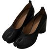 CSSHNL Tabi Ballerine Tabi da Donna con Punta Divisa e Tacco Grosso, décolleté in Pelle, Scarpe retrò Slip-on for l'autunno Casual Quotidiano