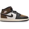 NIKE Air Jordan 1 Mid Junior Scarpe (Nero/Palomino/University Red/Phantom)