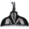 Drachensilber Collana a forma di balena, con ciondolo a forma di corno - Maritimer Walfluke con cinturino in tessuto regolabile in lunghezza, gioielli naturali Maritim Walfluke, senza emissione