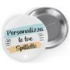 Woopers Spille Pins da 38mm in Alluminio Personalizzate con Foto e Scritte, Stampa HD, Ideali per Eventi, Feste, Gadget Aziendali