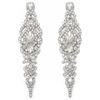 EVER FAITH Orecchini lunghi da donna con strass e cristalli, stile vintage anni '20, ispirati al Gatsby, a forma di goccia
