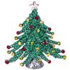 EVER FAITH Spilla Donna Cristallo Austriaco Inverno Natale Albero dei Desideri con Stellina Verde Nero-Fondo