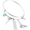 COHEALI Donna Creativo Pendenti Forbici Pettine Asciugacapelli Bracciale Personalizzato per Parrucchieri Accessorio in Idea per Feste e Speciali