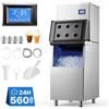 VEVOR Macchina per Ghiaccio Commerciale in Acciaio Inox Contenitore di Ghiaccio Capienza da 113 kg, Funzione Autopulizia, Ideale per Bar, Ristorante, Caffetteria, Hotel, Pannello Display LCD