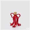 Enzo De Gasperi, EDG EDG ENZO DE GASPERI PORTACANDELA FIOCCO H.20 L.16.5 L.16.5 C6 ROSSO E ORO POLY