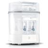 Chicco Sterilizzatore A Vapore, Sterilizzatore Biberon, Tiralatte e Ciuccio, con 3 Configurazioni e Spegnimento Automatico, Adatto al Microonde, per Sterilizzare Fino a 6 Biberon da 330 ml, Bianco