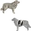 Golden Retriever - spilla a forma di cane placcata in argento, elegante fermagli