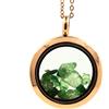 A Bijoux Pietre E Minéraux. Collana Granato Tsavorite Brut. Modello Ciondolo 20 MM Collo