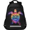 GuoChe Zaino scolastico per libri per laptop per bambini | Con Striscia Riflettente 43,2 cm Tribal Outer Banks North Carolina Tie Dye Sea Turtle