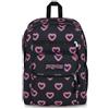 JANSPORT BIG STUDENT Zaino capiente con scomparto per laptop da 15 pollici, Happy Hearts Black (Nero)