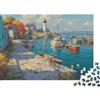 9K4D7V2G Faro sul Porto Paesaggio Costiero Puzzle 1000 Pezzi Carta Puzzle per Adulti Relax Concentrazione Decorazione Regalo Famiglia 70x50cm/1000pcs