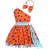 Generico 3 Mesi - 12 Anni Vestiti Carnevale Bambina Set Vestito Costume Per Età Della Pietra Costume Da Ciottolina Con Osso Fascia Per Bimba E Bambino Costumi Da Festa Di Carnevali Vestiti Carnevale Neonata