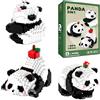 FCXVXCL Panda Mattoncini da Costruzione, Blocchi da Costruzione Mini Building Blocks Set Micro Mattoncinis Creativi Set 3D Puzzle Blocchi DIY Mattoncini da Costruzione per Regalo di Compleanno