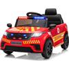 LALAHO Macchina Elettrica Per Bambini Auto di polizia 12V | Doppio motore 25W*2,telecomando 2.4G,Telecomando 2.4G,LED,MP3,design esclusivo di macchina di polizia