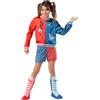 Funidelia Costume di Harley Quinn per ragazza per bambina, Licenza Ufficiale, Supereroi, DC Comics - Vestito per bambini per feste, Carnevale e Halloween