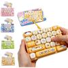 Generic Giocattolo Fidget della tastiera a 26 tasti, Clicky Clickies Keyboard | Clicky Keyboard Fidget Toy Portachiavi per adulti; Cremoso e silenzioso sollievo dallo stress Clicker per adulti