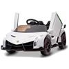 Garvee Auto Elettrica Bambini 2 Posti 12 V 4WD Lamborghini Bianco | Design Con Licenza Lamborghini, Telecomando 2,4 GHz, Modalità Dondolo E Musica