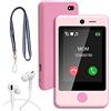 PTHTECHUS Smartphone Bambini, Telefoni e cellulari bambini Giocattoli Musicale ELETTRONICI EDUCATIVI,Black (9D-P1 Pink 05)