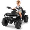 Garvee Quad Elettrico Per Bambini 12V, Telecomando, Doppio Motore, Nero | Bandierina LED sospesa con connessione wireless USB, adatta a bambini dai 3 agli 8 anni, carico massimo 30 kg