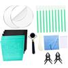 Jiuvaso Kit di Pulizia per Carte collezionabili da 28 Pezzi, Strumenti di Facili da Usare con Morsetti e tappetini, Set per appiattire, Accessori per