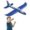 Generic Set di giocattoli per aliante da lancio per aeroplano a LED | Aereo di lancio in schiuma leggera con effetti di luce intensa, aereo volante con propulsione a catapulta, design ad ala