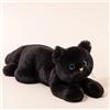 shownicer Peluche a forma di gatto sdraiato, 50 cm, colore nero | Peluche a forma di gatto Kawaii Cat Stuffed Animals, regalo per bambini, adulti e amici