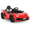 Garvee Auto Elettrica 12V per Bambini Lamborghini Telecomando Rosso | Porte Idrauliche, Luci LED, Bluetooth, USB e Avviamento Morbido