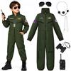 ReliBeauty Costume Pilota Bambini con Accessori, Travestimento Air Force Carnevale