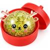 ZREVSB Squishy Squeeze Toy, Squishy Natalizio Glitter con Luci, Giocattolo Antistress da Schiacciare con Corna di Renna, Per Calze di Natale e Regalini per Feste,1 Pezzo,6 Colori Casuali