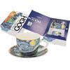 CARMANI - Tazzina Espresso con Piattino con Vincent Van Gogh, La Notte Stellata, 80 ml