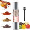 Dadabig Macina Sale e Pepe, Macinatore per Spezie, Smerigliatrice Ceramica Finezza Regolabile 2 in 1 Macinapepe Manuale con 1 Spazzola per la Pulizia per Picnic all'aperto Barbecue Viaggi Cucina di Casa