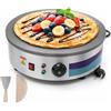 Suvnlsy Crêpes Maker, piastra in ghisa, 45 cm, 220 V, 3000 W, macchina Gastro Crepes con spatola e raschietto, regolabile da 50 a 300 °C, ferro da crepe professionale per ristorante, spuntini e casa