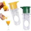 KIMHOME Confezione da 2 spremiagrumi manuali, giallo e verde, spremiagrumi a mano con filtro integrato e coperchio, base antiscivolo e beccuccio facile da versare per limoni, lime e arance