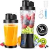 DoubleCare Frullatore Elettrico Portatile 700ml, Blender Frullatore Smoothie Multifunzione Ricaricabile via USB (6000mAh), 6 Lame 3D, Impermeabilità IP67, Auto-Pulizia - Nero