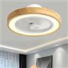 Caufloce 19.7in Ventilatore da Soffitto con Luce LED Dimmerabile DC Lampadario Ventilatore Reversibile Moderno Telecomando Silenzioso Luce Con Ventilatore da Soffitto Smart 6 Velocità Camera da Letto, A
