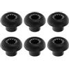 IWOWHERO Kit di 6 pezzi di ricambio per frullatore a testa a fungo e ingranaggi a 12 denti in metallo e plastica, compatibile con precisione per la preparazione di bevande in festa