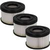 vhbw 3x filtro a pieghe piatte compatibile con Rowenta Air Force Flex 760 aspirapolvere - nero/bianco, lavabile