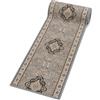 Mazovia Tappeto Passatoia Corridoio 70x100cm Antracite Grigio Classico | Tappeto Passatoia per Cucina Lavanderia Camera da Letto Tradizionale Facile da Pulire Morbido Pelo Medio Venduto al Metro