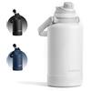 Magcheer Borraccia Termica 2 litri Acciaio Inox con Maniglia（Bianco） | Freddo 24h,Bocca Larga,Senza BPA,Custodia Protettiva,A Prova di Perdite,Lavabile in Lavastoviglie,per Sport e Outdoor