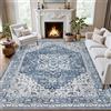 Blissbuilt Bohemien Tappeto Soggiorno Tappeto Antiscivolo Lavabile 160x230 cm | Tappeto Morbido a Pelo Corto Tappeto Vintage Orientali Multicolore per Cucina, Soggiorno, Ufficio