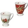BRANDANI Carol Tazza MUG Natalizia Set 2 Pezzi 8,5x11cm Porcellana