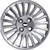 Generico Coppa Ruota compatibile con Fiat Grande Punto 15 Logo Blu | Finitura Argento, Facile Installazione, Diametro 15 Pollici, Design Multirazza, Ricambio Compatibile
