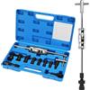 QWORK® 12 Pezzi Set di estrattori per Cuscinetti Interni per Fori ciechi, con Martello Scorrevole e pinze espandibili per Cuscinetti Ruota (8-32 mm)