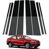 QQDQUUHV Nero lucido Montante della Porta Finestra Post Copertura Trim per X4 F26 2013-2018 Kit Adesivo Accessori Auto