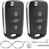 TXErfolg 2 Pezzi Guscio Chiave Auto 3 Tasti per Hyundai ix35 ix20 i30 i20 i10 | Kia Sportage Soul Ceed Rio Picanto Venga Telecomando Custodia Ricambio Auto Chiave Cover Telecomando Alloggiamento per Chiave