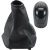 Mixabloem Pomello del cambio manuale e kit di copertura per Mercedes Benz Sprinter W906 2006-2018 - Testa del cambio in pelle sintetica nera con vano antipolvere, ricambio interno sinistro