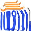 HingtTraum Kit Smontaggio Plastiche Auto 12 Pezzi, Leve e Pinza per Clip | Set completo con 11 leve in plastica e 1 pinza metallica per clip, ideale per pannelli, autoradio e modanature.