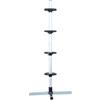 UNITRAILER Supporto per Ruote Auto Salvaspazio per 4 Pneumatici Fino a 100 kg, Albero Porta Gomme Verticale per Cerchi Fino a 225 mm, Cavalletto in Acciaio per Garage e Officina